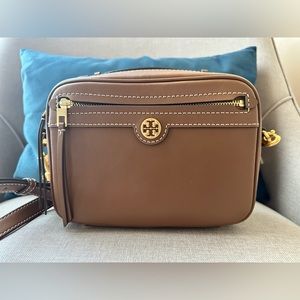 Tory Burch T Monogram Leather Camera Bag